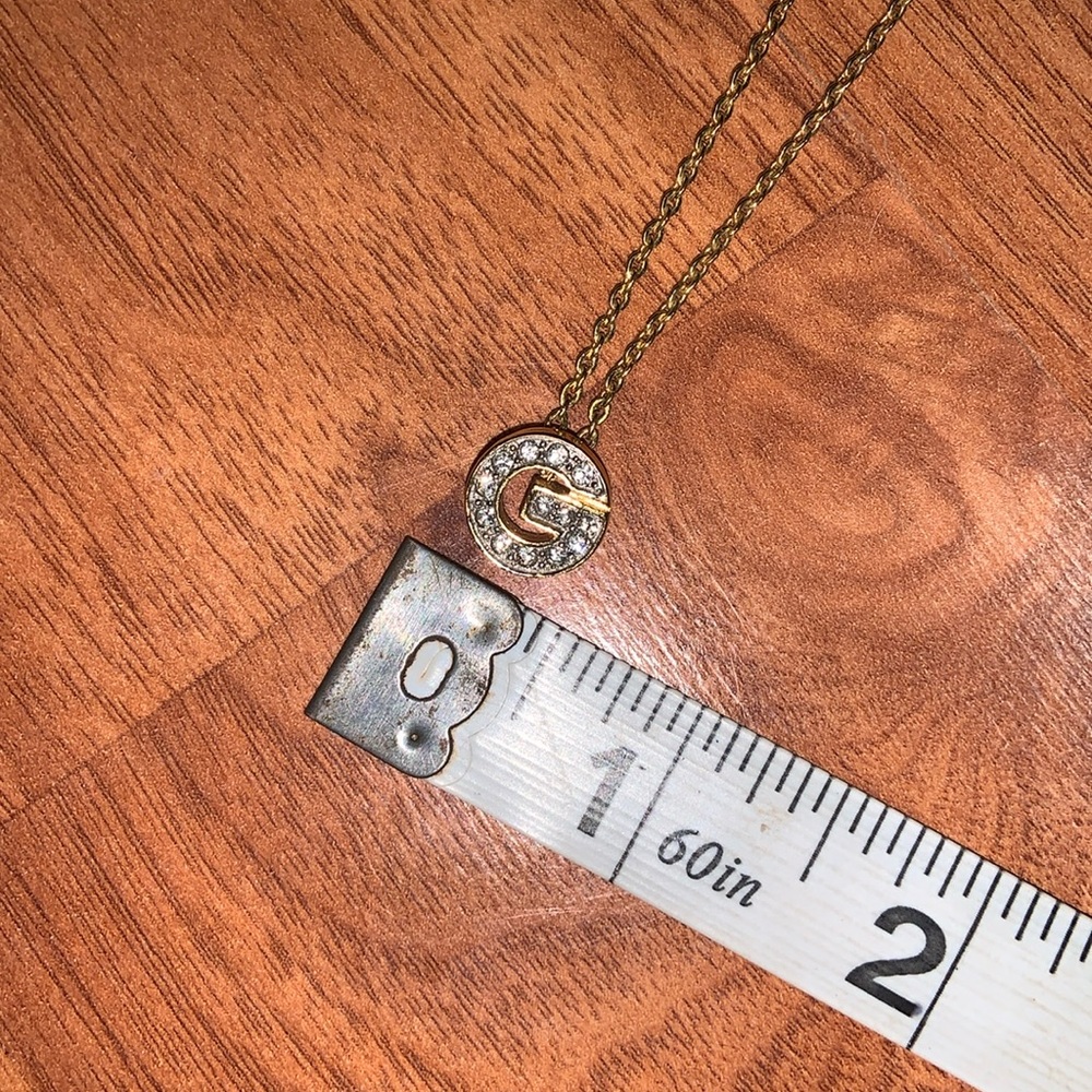 Authentic Givenchy Rhinestone "G" Logo Necklace - image 4